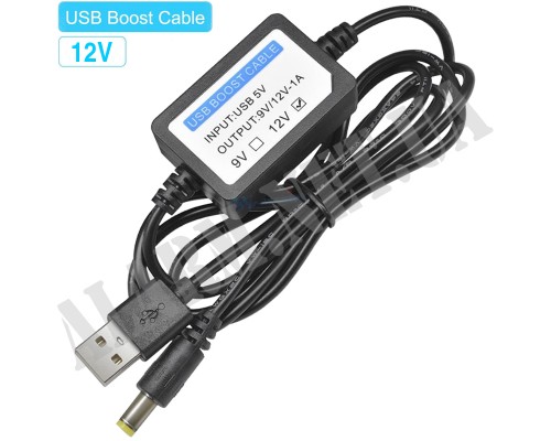 USB Кабель - Перетворювач: USB 5V to DC 12V