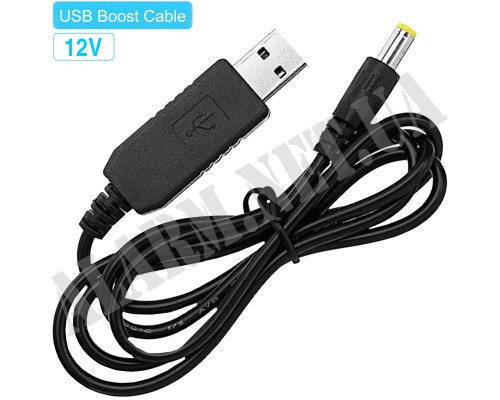 USB Кабель - Перетворювач: USB 5V to DC 12V