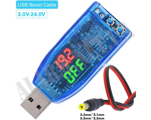 USB Кабель - Перетворювач: USB 5V TO DC 3...24V