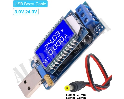 Модуль - Перетворювач: USB 5V TO DC 3...24V