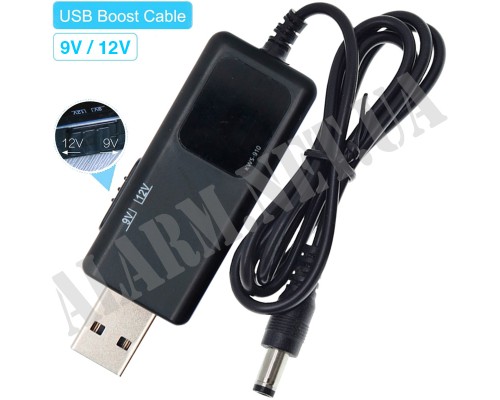 USB Кабель - Перетворювач: USB 5V to DC 9V / 12V