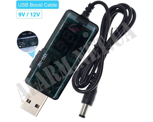 USB Кабель - Перетворювач: USB 5V to DC 9V / 12V