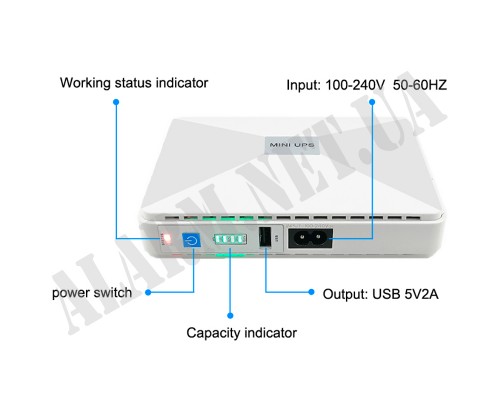 MULTI Mini UPS P18 57.7 Wh DC 5V/9V/12V | POE 15V/24V